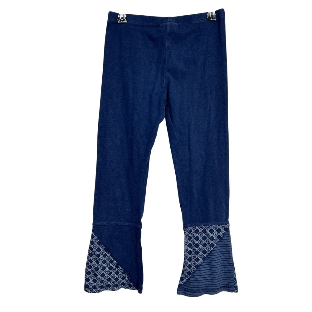 Naartjie Kids Boho Patchwork Top Flare Leggings Set Girls 8 Blue Cottagecore